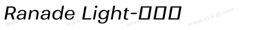 Ranade Light字体转换